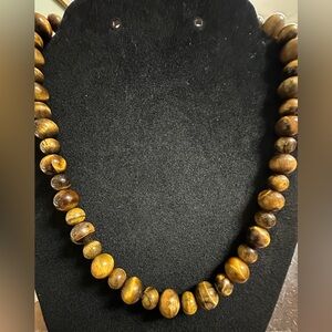 Tigers eye  Beaded Necklace firm on price